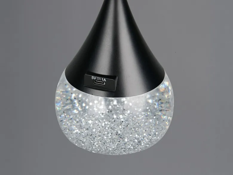 Tischlampe TEMBO LED dimmbar mit RGB Farbwechsel, USB betrieben, Höhe 28cm