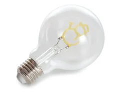 Tischlampe Würfel Grau mit Deko LED Glühbirne Schneemann, Quadrat 9cm