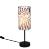 Tischlampe ZEBARA mit Stoffschirm Zebramuster, Höhe 36,5cm