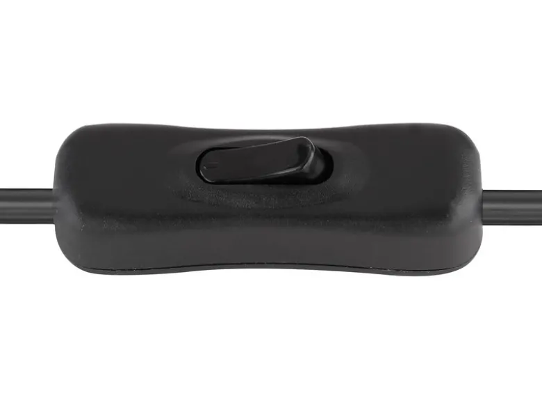 Tischleuchte HADERA Rauchglas Zylinder Lampenschirm, Metall Schwarz, Höhe 21,5cm