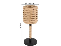 Tischleuchte HALIA I Seillampe mit geflochtenem Lampenschirm, Höhe 45cm