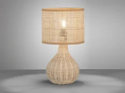 Tischleuchte NATURE aus Korbgeflecht, Höhe 37cm