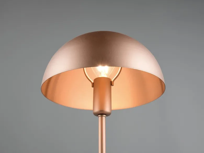 Tischleuchte NOLA aus Metall Coffee in Pilzform, Höhe 30cm