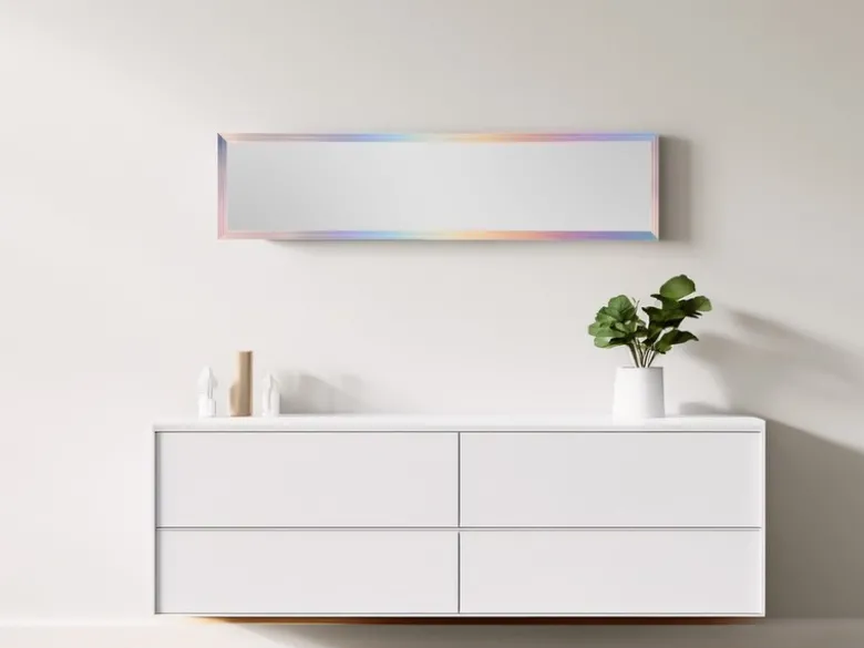 Türhängespiegel RIA rechteckig mit Haken, Rahmen Bunt 30 x 120cm