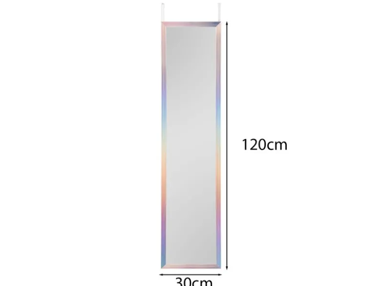 Türhängespiegel RIA rechteckig mit Haken, Rahmen Bunt 30 x 120cm