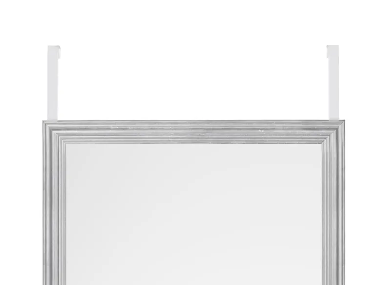 Türhängespiegel RIA rechteckig mit Haken, Rahmen in Silber 30x120cm