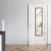 Türhängespiegel RIA rechteckig mit Haken, Rahmen in Schwarz 30x120cm