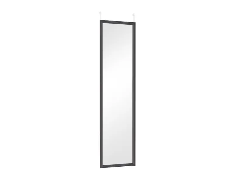 Türhängespiegel RIA rechteckig mit Haken, Rahmen in Schwarz 30x120cm