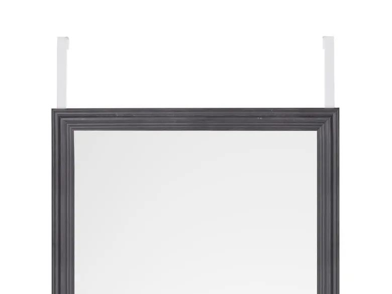 Türhängespiegel RIA rechteckig mit Haken, Rahmen in Schwarz 30x120cm