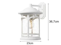 Ultra Wetter & Salzluft resistente Außen Laterne MARBLEHEAD, Weiß Höhe 37cm
