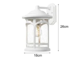 Ultra Wetter & Salzluft resistente Außen Laterne MARBLEHEAD, Weiß Höhe 26cm
