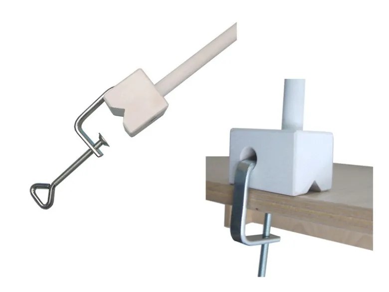 Universal XL Mobilehalter Holz weiß gelaugt, mit fröhlichem Mobile SUM SUM
