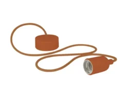 Universal Schnurpendel Textil braun für Hängelampe E27 max. 60W, Ø 8,5cm