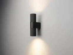 Up and Down LED Außenwandleuchte Aluminium Schwarz, Höhe 23,5cm