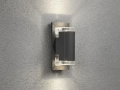 UP & DOWN Außenwandleuchte Aluminium Anthrazit, IP54, mit 2x 5W LED