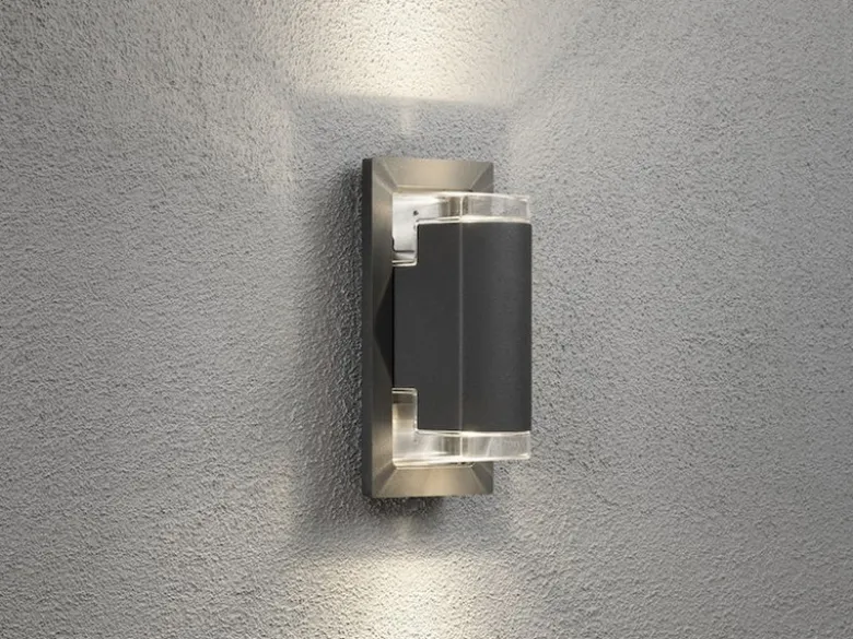 UP & DOWN Außenwandleuchte Aluminium Anthrazit, IP54, mit 2x 5W LED