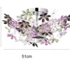 Verspielte Deckenleuchte FLOWER im floralen Design Chrom Multicolor, Ø 51cm