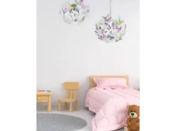 Verspielte Pendelleuchte BUTTERFLY 4 flammig mit bunten Schmetterlingen, Ø 50cm