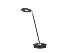 Verstellbare LED Schreibtischlampe DENT Schwarz mit Dimmer, Höhe 46cm