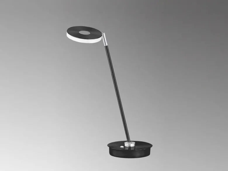 Verstellbare LED Schreibtischlampe DENT Schwarz mit Dimmer, Höhe 46cm
