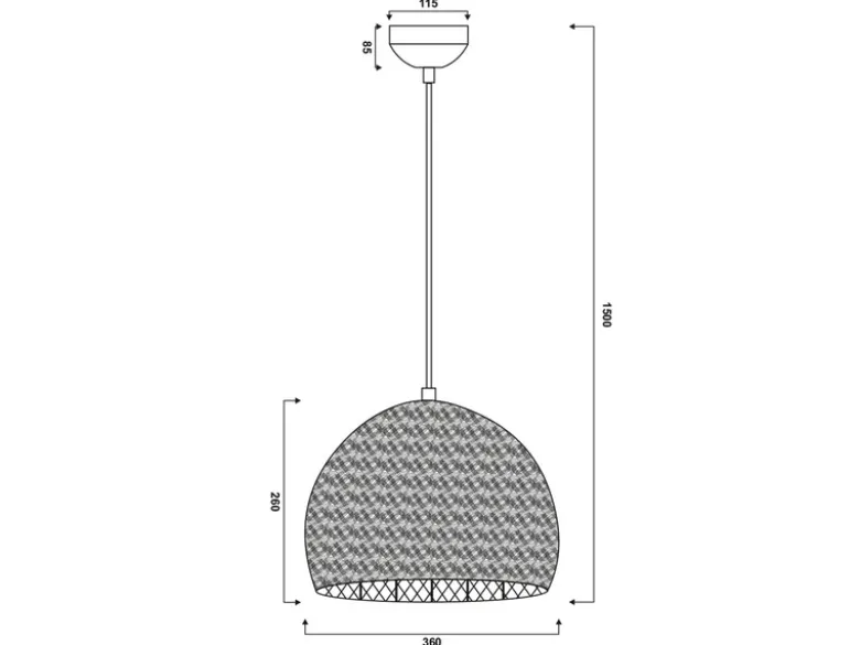Vintage LED Pendelleuchte aus Metallgeflecht in Altmessing, Ø 36cm
