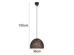 Vintage LED Pendelleuchte aus Metallgeflecht in Altmessing, Ø 36cm