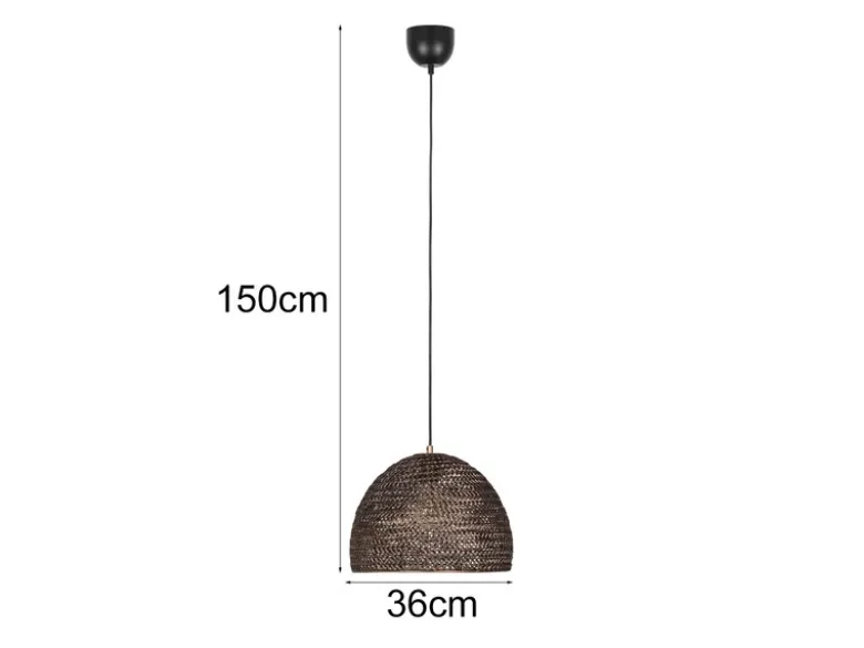 Vintage LED Pendelleuchte aus Metallgeflecht in Altmessing, Ø 36cm