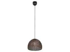 Vintage LED Pendelleuchte aus Metallgeflecht in Altmessing, Ø 36cm