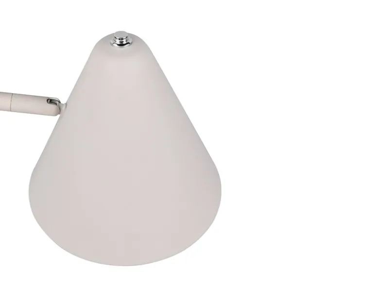 Wandlampe COSIMA mit Stecker, Schalter und Schwenkarm zum Lesen, Grau, Höhe 16cm