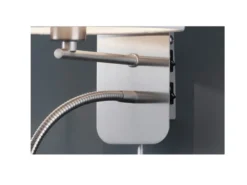 Wandlampe HOTEL mit Leselampe, Schalter & Stecker, Stoffschirm Weiß, Höhe 23,5cm