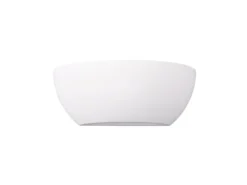 Wandlampe LED Gipsleuchte Weiß Up and Down, bemalbar, Breite 24cm