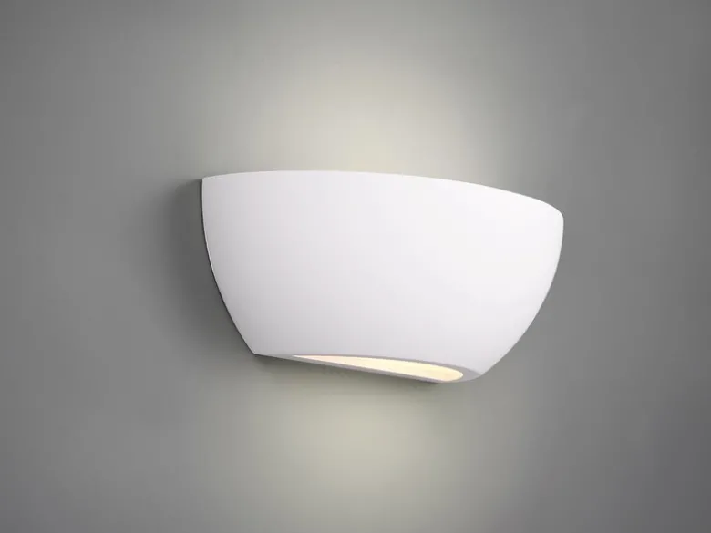 Wandlampe ROMA Gipsleuchte weiß up and down, bemalbar, Breite 24cm