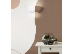 Wandlampe ROMA Gipsleuchte weiß up and down, bemalbar, Breite 24cm