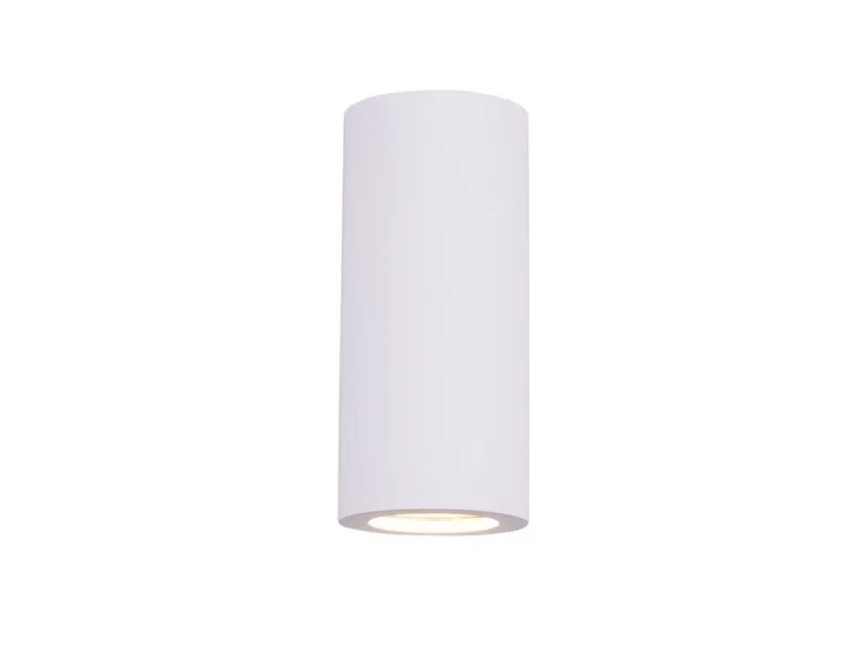 Wandlampe ZAZOU - Spot Gipsleuchte Weiß Up and Down bemalbar, Höhe 16,5cm