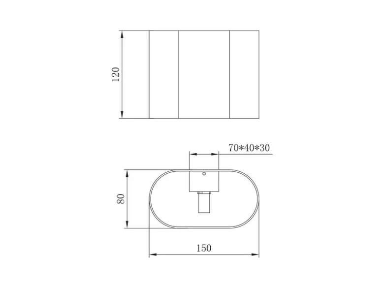 Wandleuchte ALANI mit Up & Down Lichteffekt, Metall Weiß, Breite 15cm