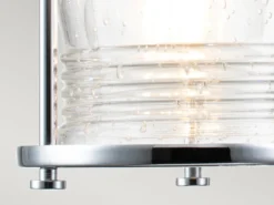 Wandleuchte ASHLAND BAY in Chrom für Badezimmer & Wohnraum, Breite 86cm