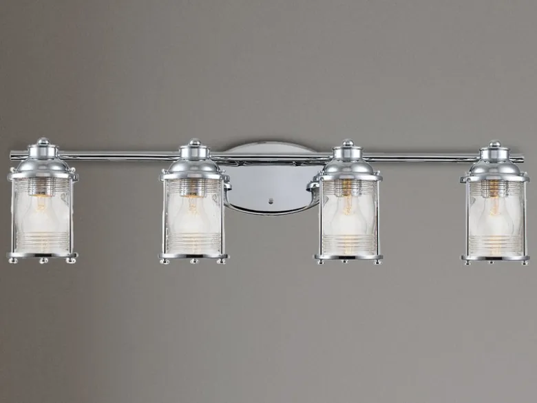Wandleuchte ASHLAND BAY in Chrom für Badezimmer & Wohnraum, Breite 86cm