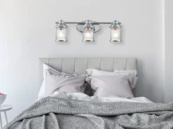 Wandleuchte ASHLAND BAY in Chrom für Badezimmer & Wohnraum, Breite 61cm