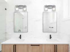 Wandleuchte ASHLAND BAY in Chrom für Badezimmer & Wohnraum, Breite 36cm