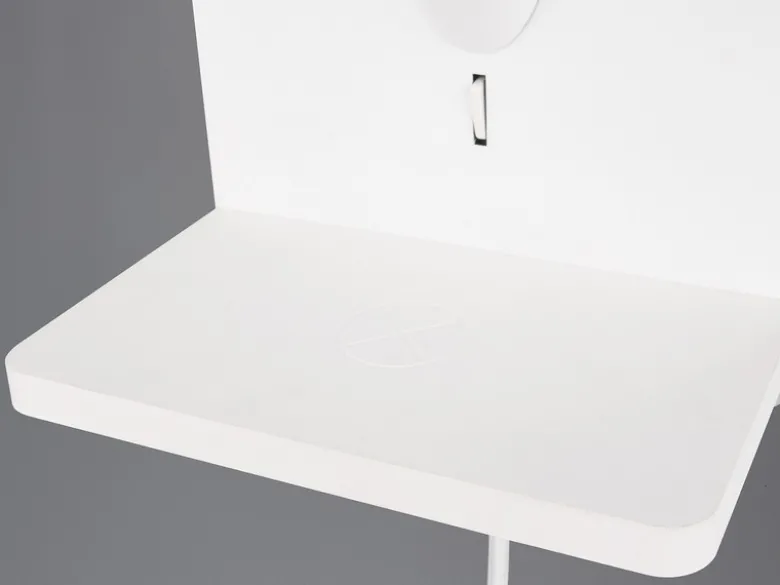 Wandleuchte COMFORT mit Stecker, Schalter & Ladefunktion Weiß, Höhe 31cm