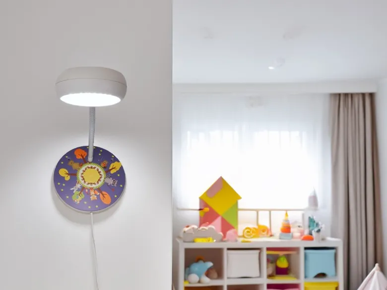 Wandleuchte für Kinderzimmer mit Wald-Motiv, Flexarm, Höhe 20cm