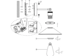Wandleuchte LENIUS mit schwenkbarem Metallschirm Schwarz, Ø 22cm