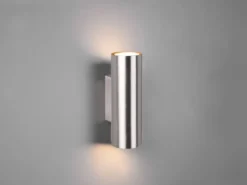 Wandleuchte MARLEY Up and Down Metall Silber, Höhe 18cm