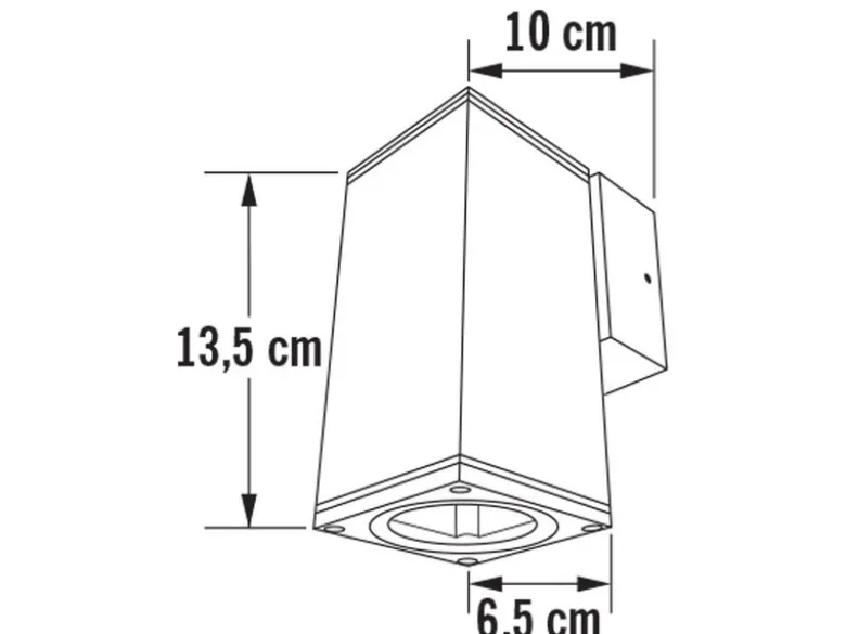 Wandleuchte MONZA anthrazit, GU10-Sockel, H: 13,5 cm, IP44