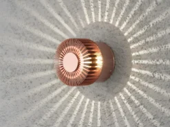 Wandleuchte MONZA effektvolle Beleuchtung, kupferfarbenes massives Aluminium