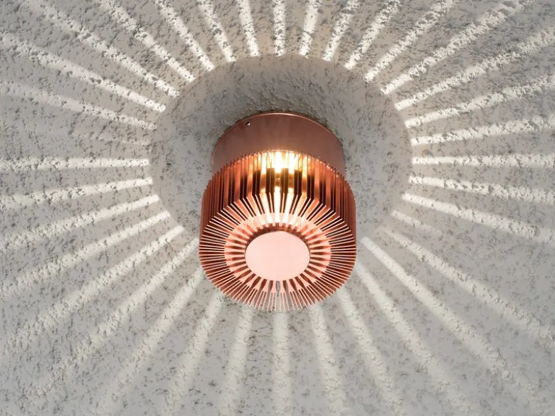 Wandleuchte MONZA effektvolle Beleuchtung, kupferfarbenes massives Aluminium