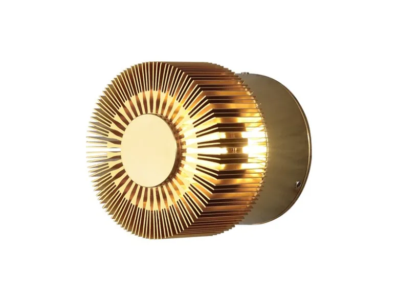 Wandleuchte MONZA effektvolle Beleuchtung, bronzefarbenes massives Aluminium