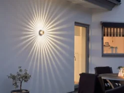 Wandleuchte MONZA effektvolle Beleuchtung, bronzefarbenes massives Aluminium