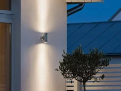 Wandleuchte MONZA, Up/Down-light, massives Alu, H: 15 cm, IP54
