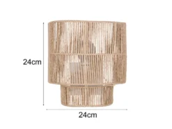 Wandleuchte SATNA aus Papiergarn mit Stecker und Schalter, Höhe 24cm